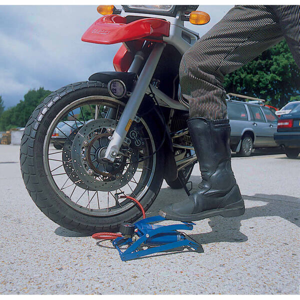 Draper Tools Dobbelsylindret fotpumpe blå 25996