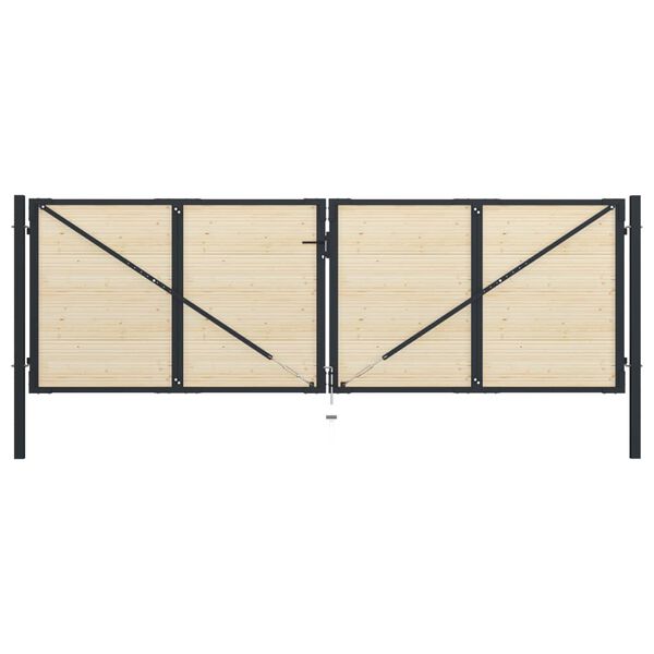 vidaXL Gjerdepaneler 64 stk 89 cm heltre gran