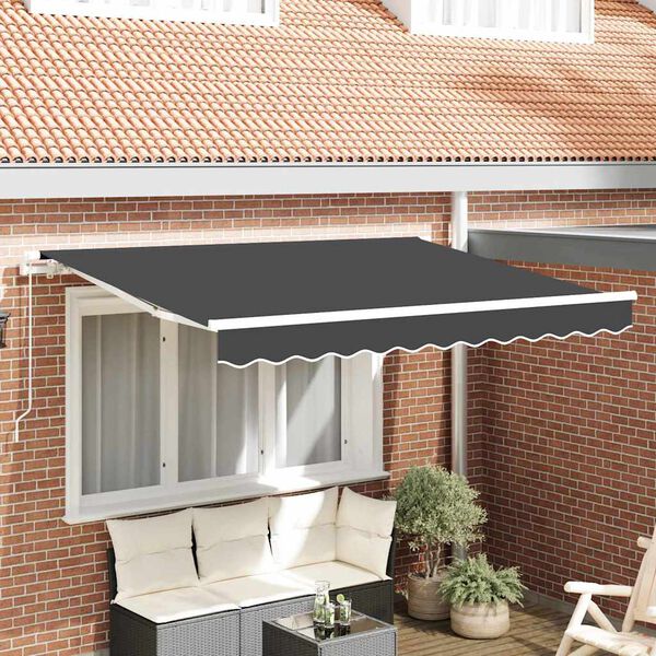 vidaXL Innvendbar Markise Antrasitt 300 x 200 cm stoff
