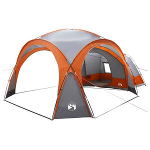 vidaXL Sidesekk Gr&aring; og Oransje 643 x 408 x 260 cm Polyester og st&aring;l