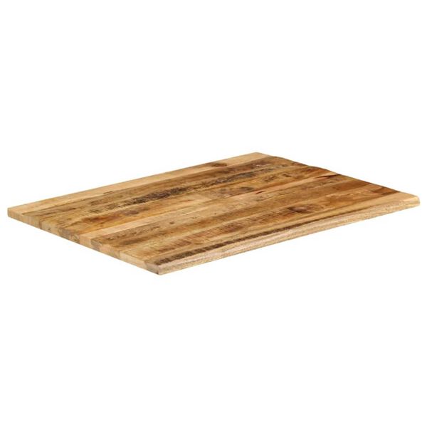vidaXL Bordplate 110x80x3,8 cm naturlig kant grovt heltre mangotre