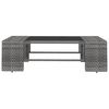 vidaXL Hagesofagruppe med puter 8 deler polyrotting grå