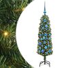 vidaXL Kunstig juletre med 150 LED gr&oslash;nn 120 cm PVC og st&aring;l og plast