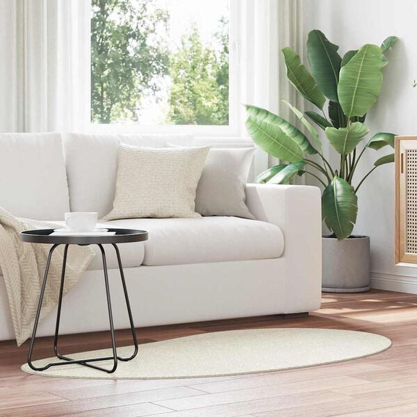 vidaXL Omr&aring;detepper HUARTE Krem 80 x 150 cm Polyester