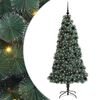 vidaXL Kunstig For-opplyst Julegran med Kulsett gr&oslash;nn 180 cm PET