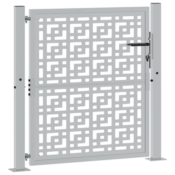 vidaXL Hageport 100x100 cm værbestandig stålkorsdesign
