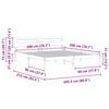 vidaXL Sengestamme med hodegjerde Brun 200 x 200 cm Massiv furu