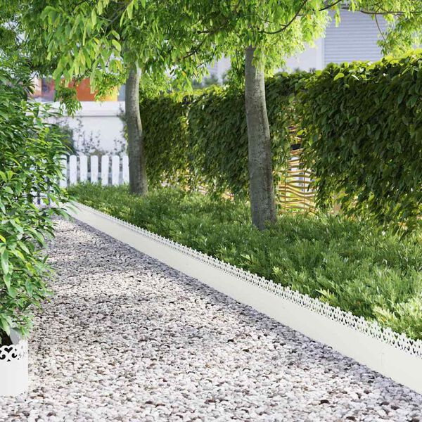 vidaXL Plenkanter 20 pcs Hvit 103 x 0,05 x 22 cm St&aring;l