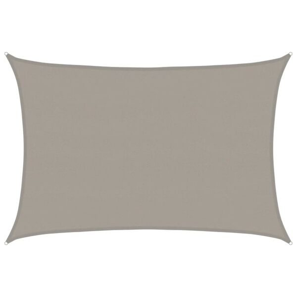 vidaXL Solseil 160 g/m&sup2; rektangul&aelig;r lysegr&aring; 5x6 m HDPE