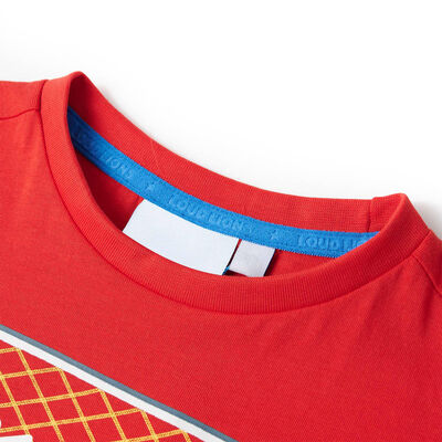 Fotball T-skjorte for barn rød 92
