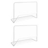 vidaXL Fotballm&aring;l 2 stk med nett 182x61x122 cm st&aring;l hvit