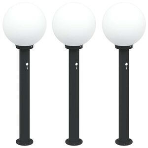vidaXL Pullertlys med sensor 3 stk 80 cm svart IP44