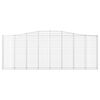 vidaXL Gabionkurver buede 20 stk 400x30x140/160 cm galvanisert jern