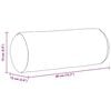 vidaXL Bolster puter 2 pcs Svart Ø 15 x 40 cm stoff