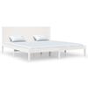 vidaXL Sengeramme hvit heltre 180x200 cm Super King