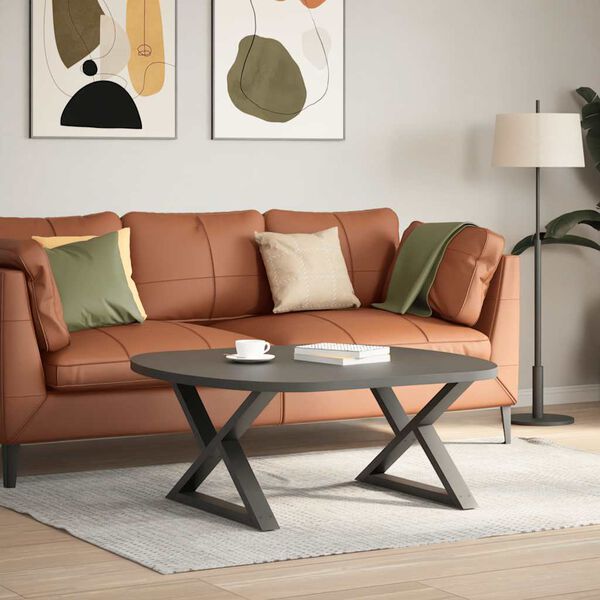 vidaXL Salongbordben 2 stk antrasitt 70 x (42-43,3) cm st&aring;l