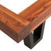 vidaXL Sengeramme med naturlig kant heltre akasie 120 cm