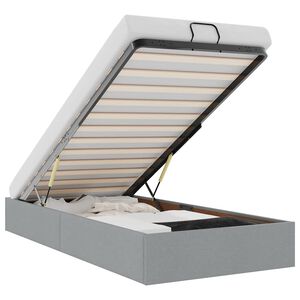 vidaXL Ottoman sengeramme uten madrass lysegrå Single stoff