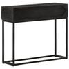 vidaXL Konsollbord svart 90x30x76 cm heltre mango og jern