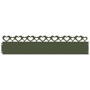 vidaXL Plenkanter 10 stk. 103 x 0,05 x 22 cm St&aring;l Olivengr&oslash;nn