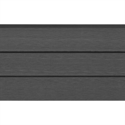 vidaXL Gjerdesett WPC 2 paneler firkantet 353x185 cm grå