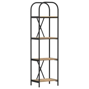 vidaXL Bokhylle 4 niv&aring;er 40 x 30 x 146 cm Konstruert tre Artisan Eik