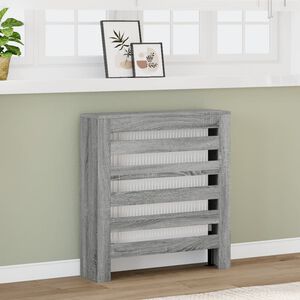 vidaXL Radiatordeksel gr&aring; sonoma 78x20x82 cm konstruert tre
