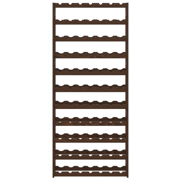 vidaXL Vinstativ for 77 flasker brun heltre furu