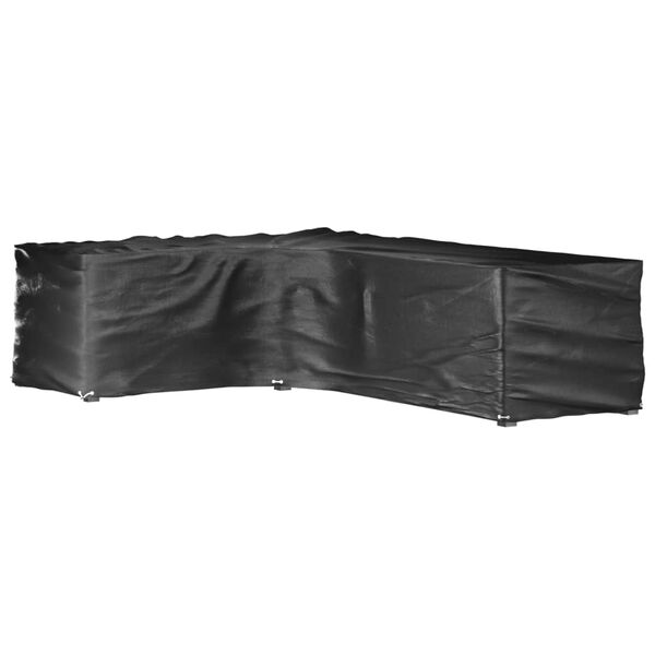 vidaXL L-formet hagemøbeltrekk 2 stk 16 maljer 210x260x80 cm