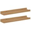 vidaXL Vegghylle med hylle 2 pcs Brun 40 x 9 x 3 cm Konstruert tre