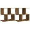 vidaXL Nattbord 2 stk r&oslash;kt eik 50x30x51,5 cm konstruert tre
