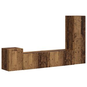 vidaXL TV-benksett 4 stk. 30 x 31 x 100 cm Gammelt tre