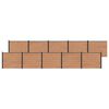 vidaXL Gjerdeplate 10 stk. 1692 x 146 cm WPC og Aluminium Brun