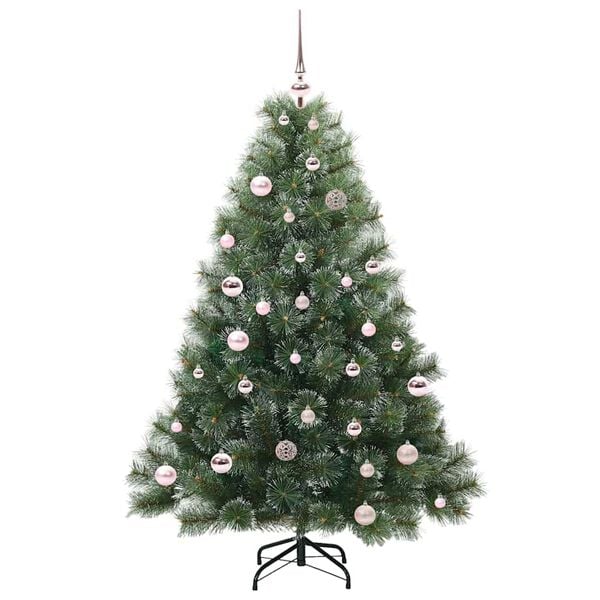 vidaXL Kunstig juletre med 150 LED med stativ gr&oslash;nn 150 cm PE og PVC