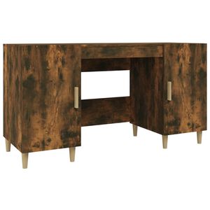 vidaXL Skrivebord r&oslash;kt eik 140x50x75 cm konstruert tre