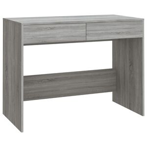 vidaXL Skrivebord gr&aring; sonoma 101x50x76,5 cm konstruert tre