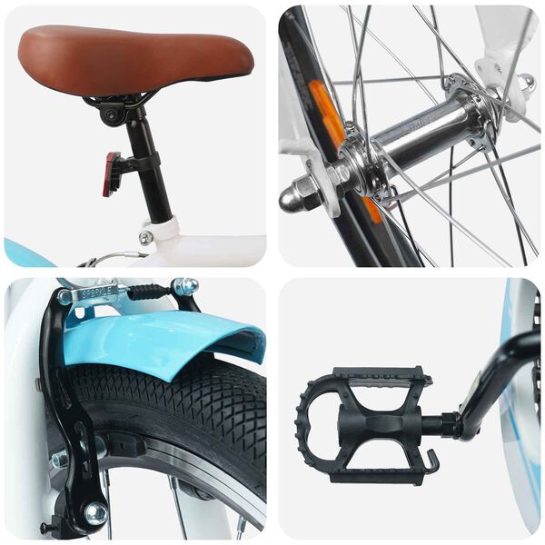 vidaXL Barnesykkel 20 Tommer for 6-11 &aring;r gammel Lys bl&aring;