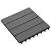 vidaXL Terrasseflis 3D-design 11 pcs Gr&aring; 30 x 30 cm WPC