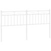 vidaXL Utskiftbar sengegavl i metall hvit 160 cm