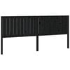 vidaXL Sengegavl svart 205,5x4x100 cm heltre furu