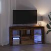 vidaXL Hj&oslash;rne LED TV-skap Gammelt tre 100 x 40 x 50 cm Konstruert tre