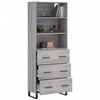 vidaXL Highboard gr&aring; sonoma 69,5x34x180 cm konstruert tre