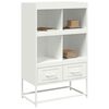 vidaXL Highboard hvit 68x39x111,5 cm stål