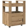 vidaXL Kj&oslash;kkenvogn artisan eik 60 x 45 x 80 cm Konstruert tre
