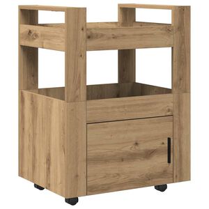 vidaXL Kj&oslash;kkenvogn artisan eik 60 x 45 x 80 cm Konstruert tre