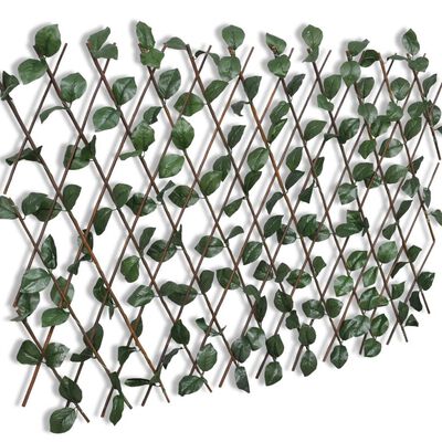 vidaXL Espaliergjerde selje med kunstige blader 5 stk 180x90 cm