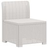 vidaXL 1-seters Hage Sofa Rattan Utseende PP Hvit