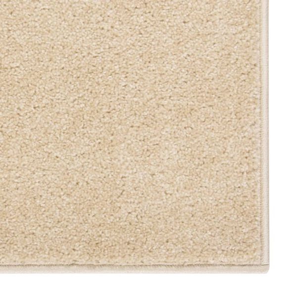 vidaXL Teppe med kort luv 160x230 cm beige