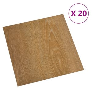 vidaXL Selvklebende gulvplanker 20 stk PVC 1,86 m² brun