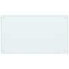 vidaXL Kj&oslash;kkenplate hvit 100x60 cm herdet glass